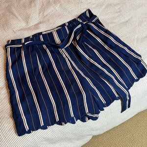 Blue Striped Shorts